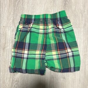 4 for $20 Plaid Green Kids Shorts